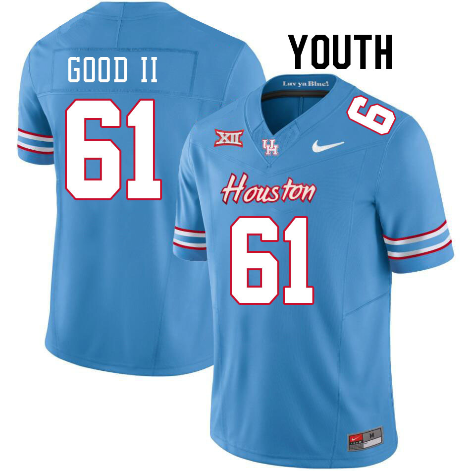 Youth #61 Thomathan Good II Houston Cougars College Football Jerseys Stitched-Oilers